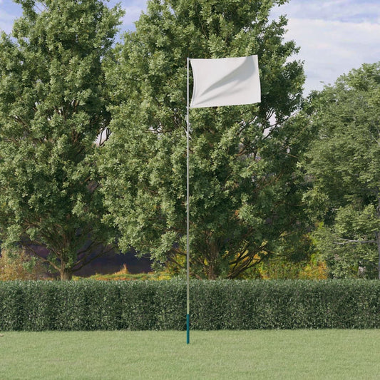 Teleskopisk flagstang Sølv 5,55 m Aluminium