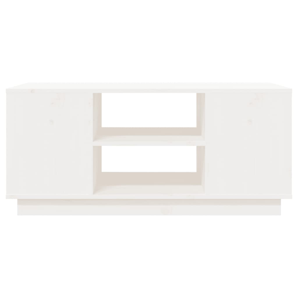 Sofabord Hvid 90x49x40,5 cm Massiv Fyr