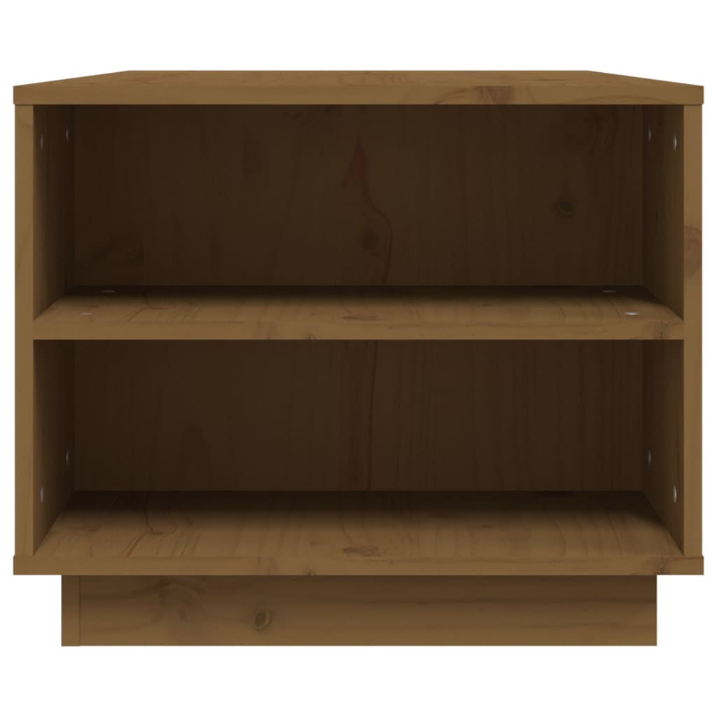 Sofabord honningbrunt 90x49x40,5 cm massivt fyrretræ