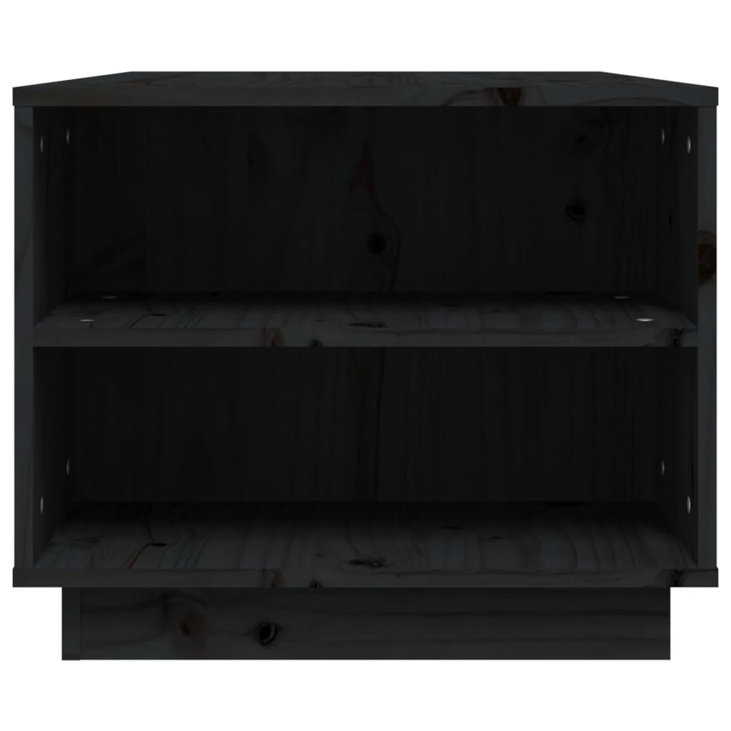 Sofabord Sort 90x49x40,5 cm Massiv Fyr