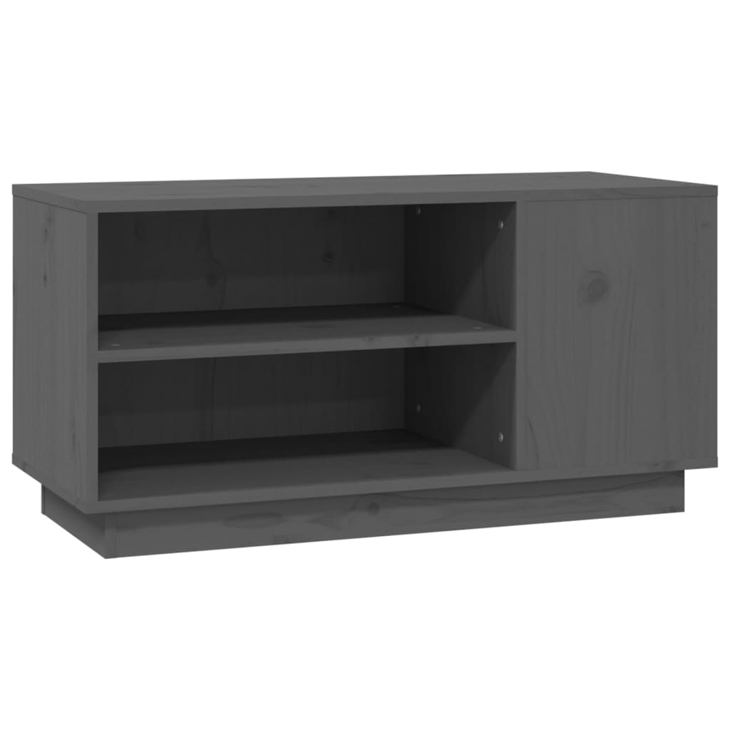 TV-skab Grå 80x35x40,5 cm Massiv Fyr