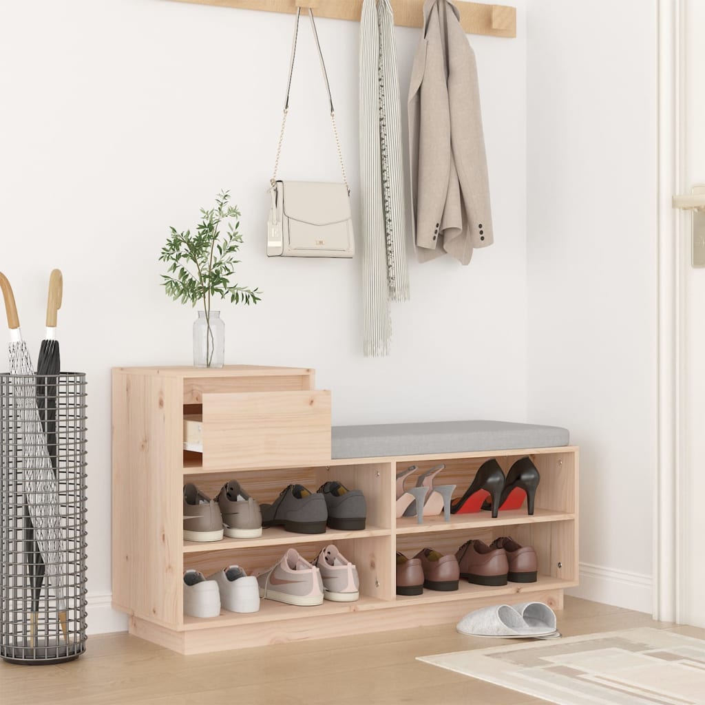 Skoreol 110x34x61 cm massiv fyrretræ