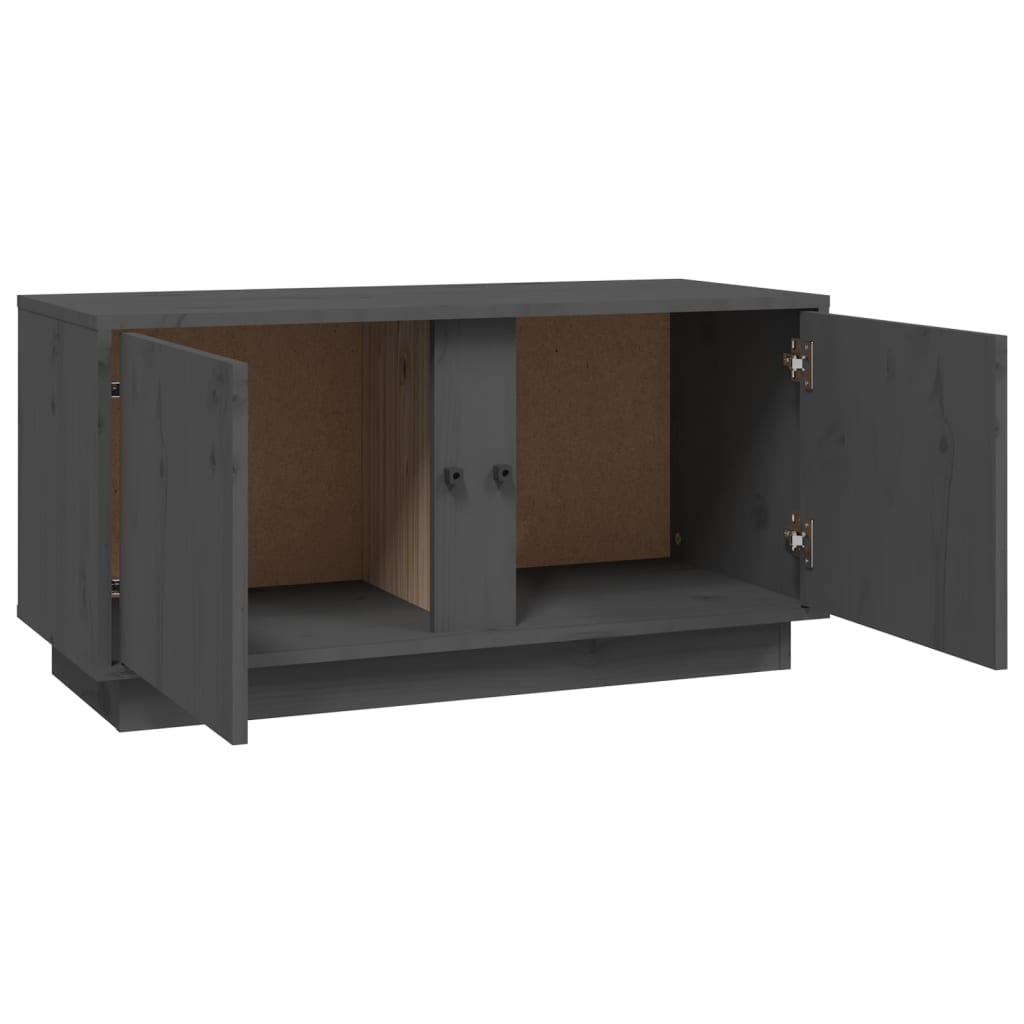 TV-skab Grå 80x35x40,5 cm Massiv Fyr
