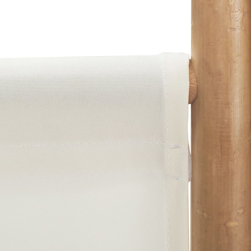 3-delt Foldeskærm 120 cm Bambus og lærred