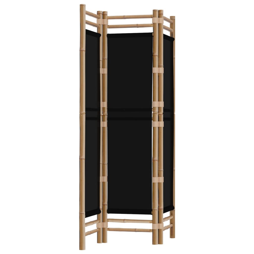 3-delt Foldeskærm 120 cm Bambus og lærred