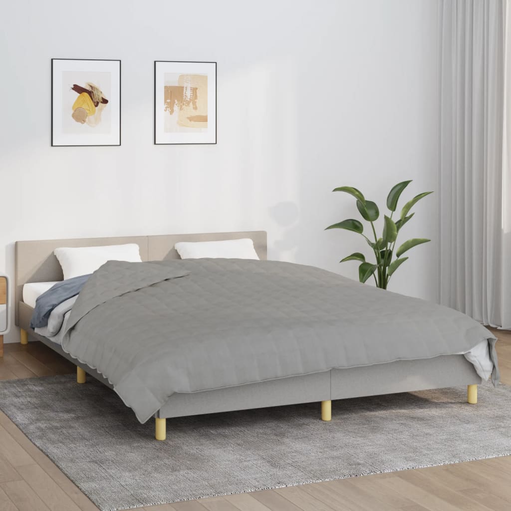 Vægtet Tæppe Grå 200x200 cm 9 kg Stof