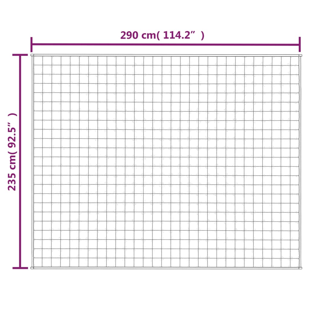 Vægtet Tæppe Grå 235x290 cm 11 kg Stof