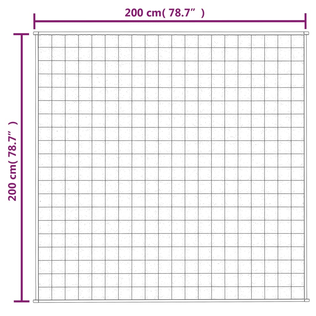 Vægtet Tæppe Blå 200x200 cm 13 kg Stof