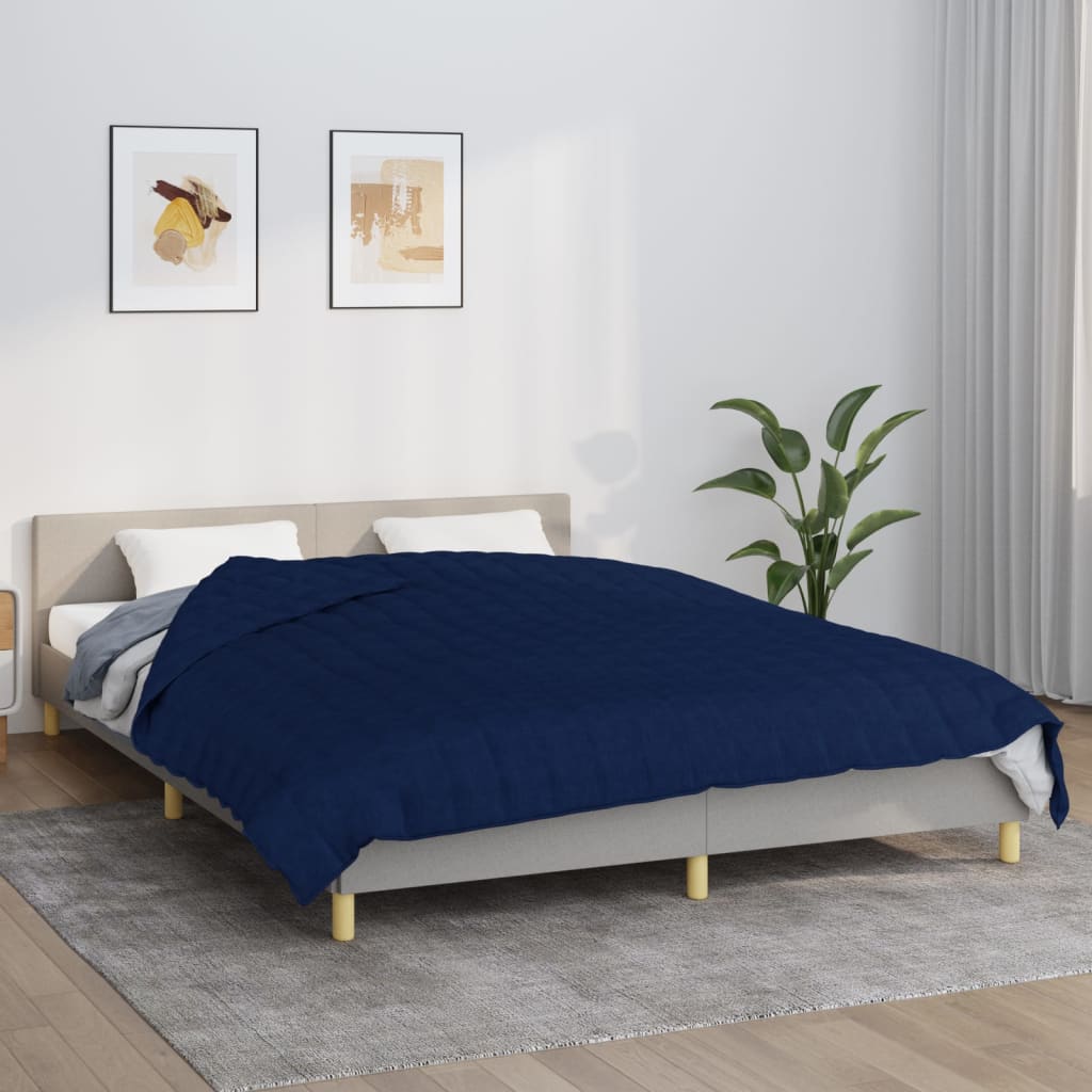 Vægtet Tæppe Blå 200x200 cm 13 kg Stof