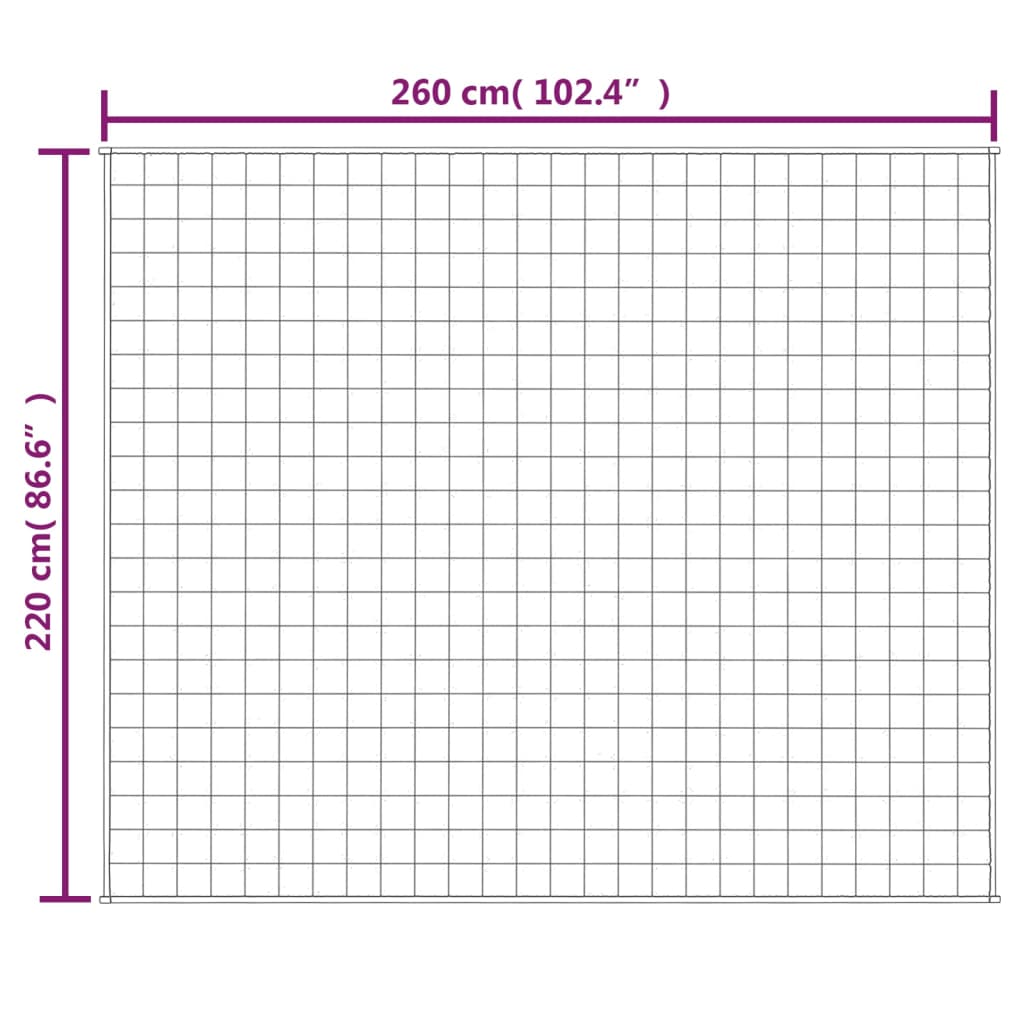 Vægtet Tæppe Blå 220x260 cm 11 kg Stof