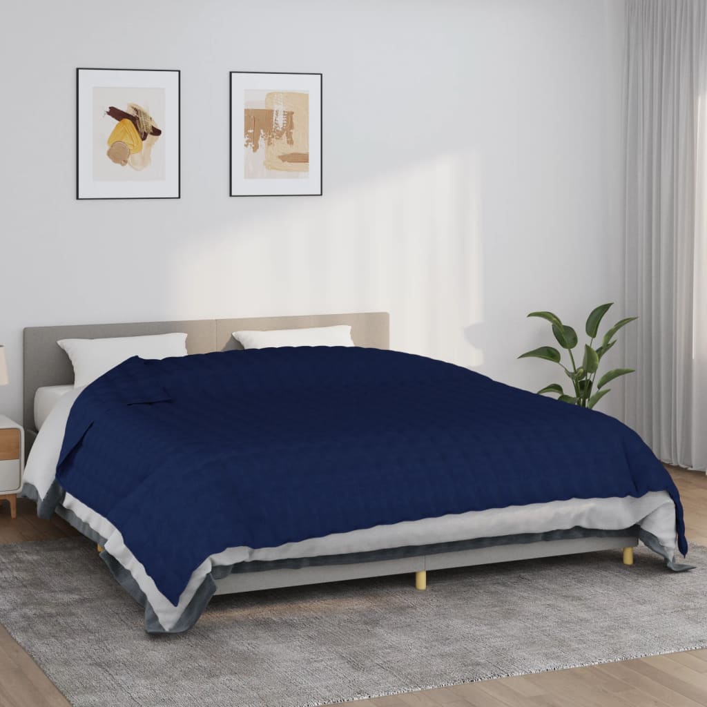 Vægtet Tæppe Blå 220x260 cm 11 kg Stof
