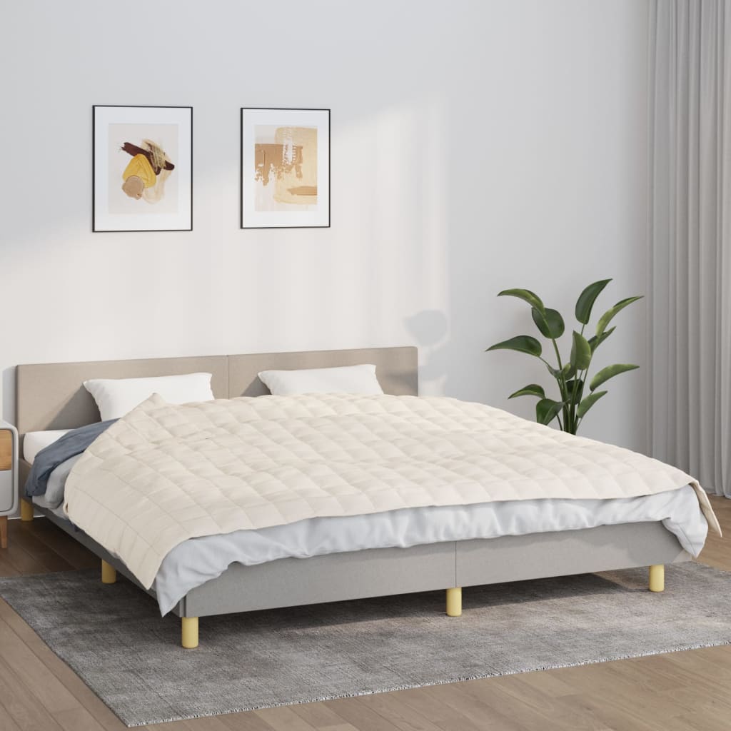 Vægtet Tæppe Light Creme 155x220 cm 11 kg Stof