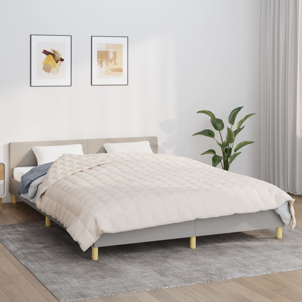 Vægtet Tæppe Light Creme 200x200 cm 9 kg Stof