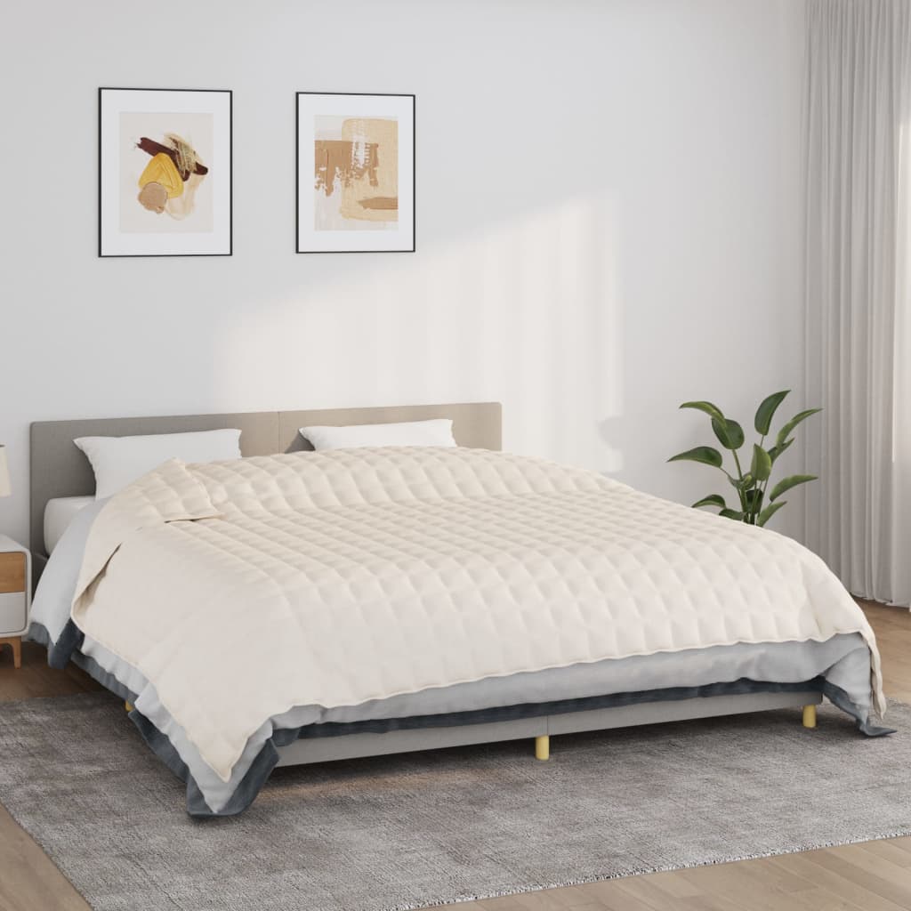 Vægtet Tæppe Light Creme 235x290 cm 11 kg Stof