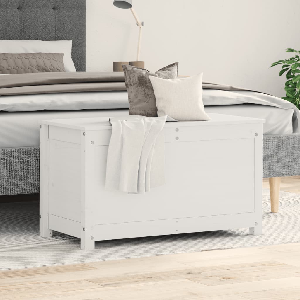 Bryst Hvid 80x40x45,5 cm Massiv Fyr