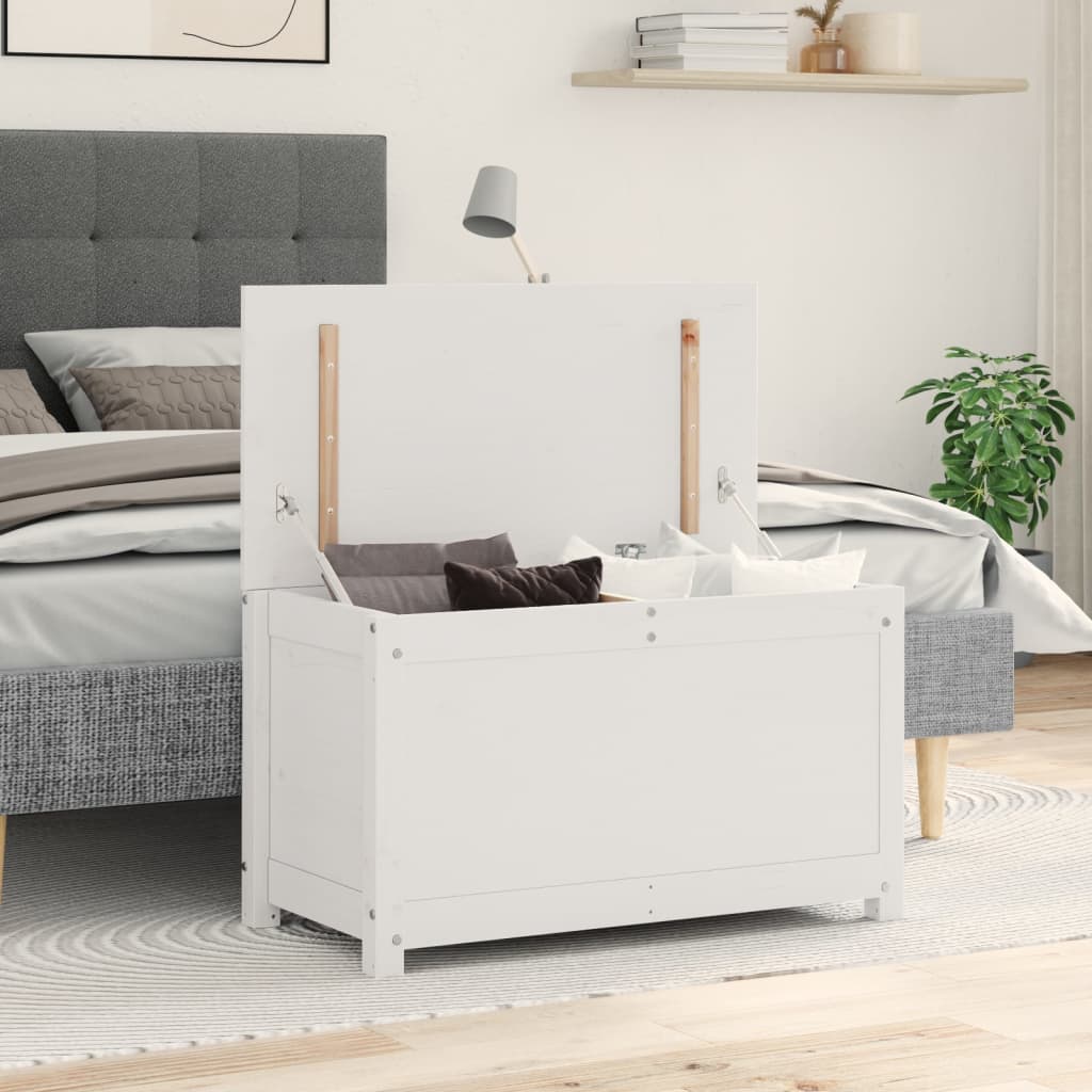 Bryst Hvid 80x40x45,5 cm Massiv Fyr