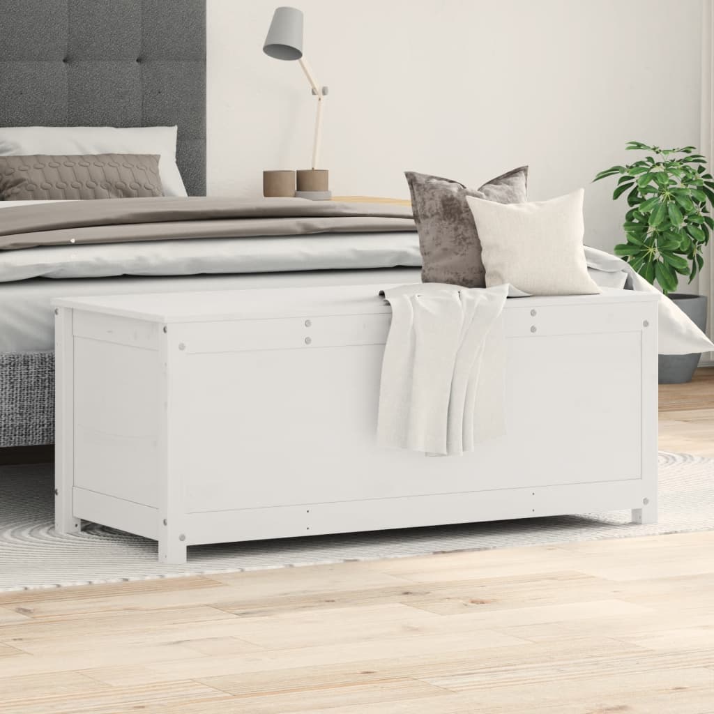 Bryst Hvid 110x50x45,5 cm Massiv Fyr