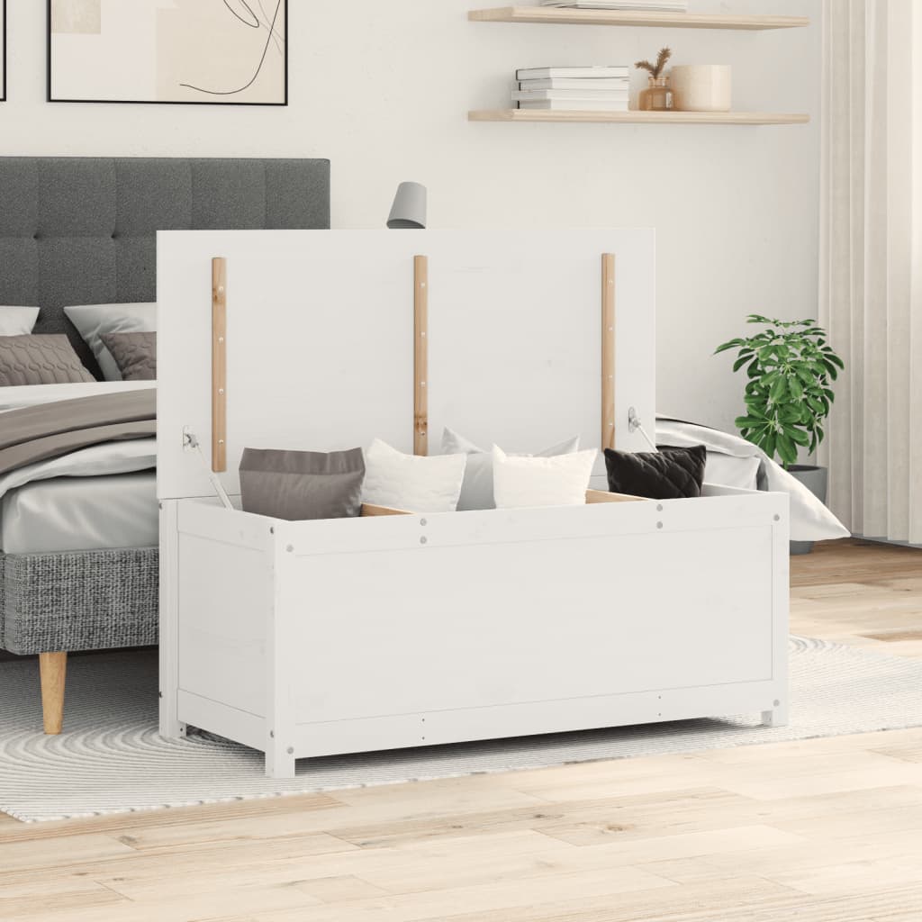 Bryst Hvid 110x50x45,5 cm Massiv Fyr