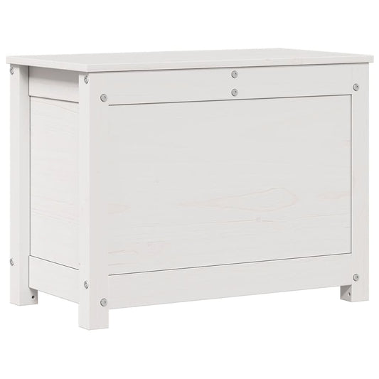 Truhe Weiß 60x32x45,5 cm Massivholz Kiefer