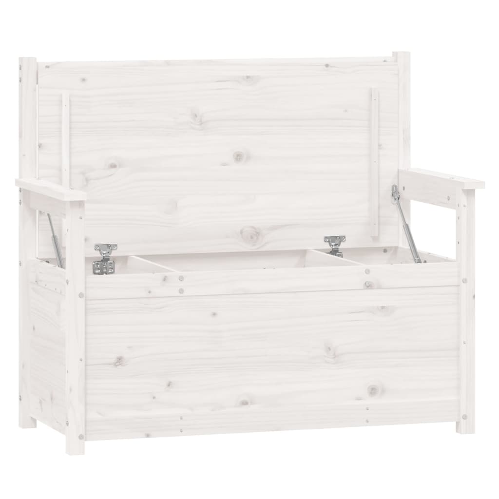 Bænk Hvid 112,5x51,5x96,5 cm Massiv Fyr