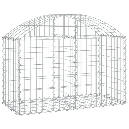 Gabione mit Hochbogen 100x50x60/80 cm Verzinktes Eisen