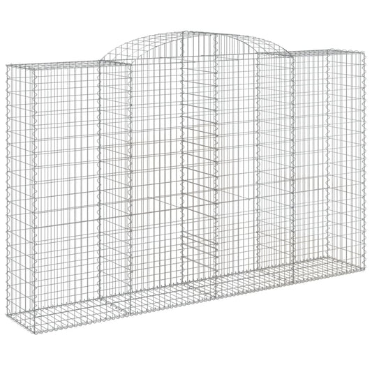 Gabione mit Hochbogen 300x50x180/200 cm Verzinktes Eisen