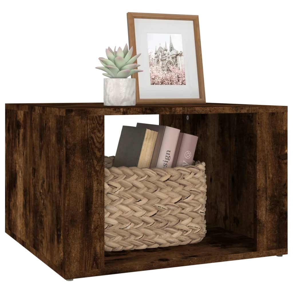 Sengebord røget eg 57x55x36 cm træmateriale