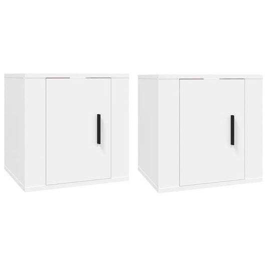 TV-Wandschränke 2 Stk. Weiß 40x34,5x40 cm