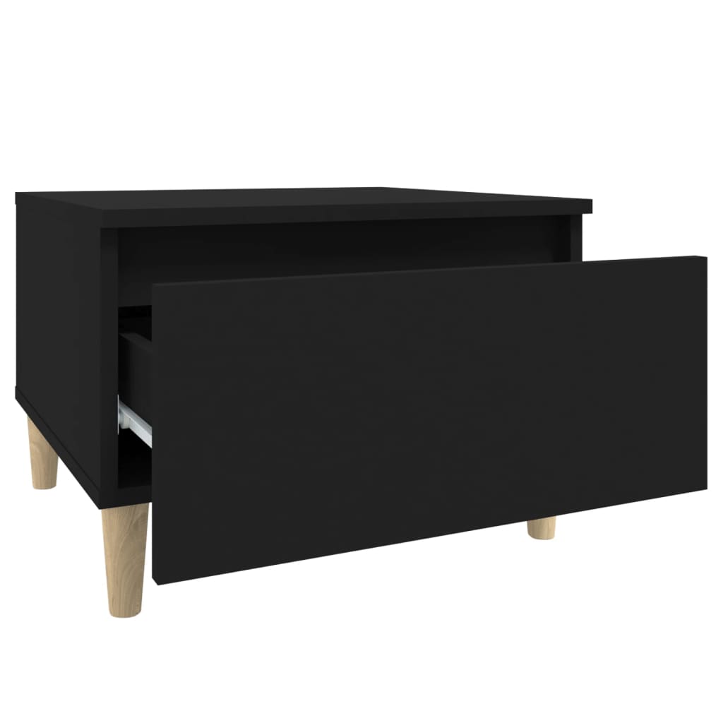 Sideborde 2 stk Sort 50x46x35 cm træmateriale