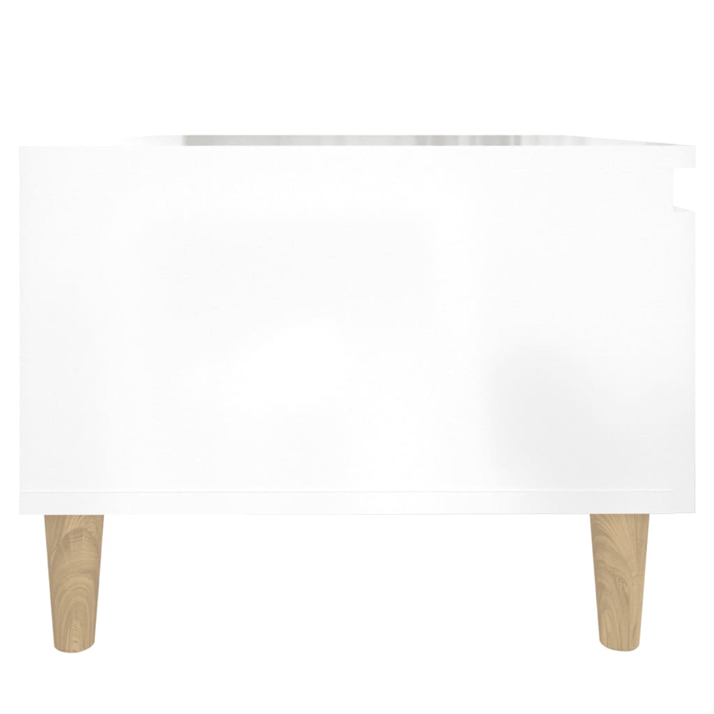 Sideborde 2 stk Højglans hvid 50x46x35 cm træmateriale