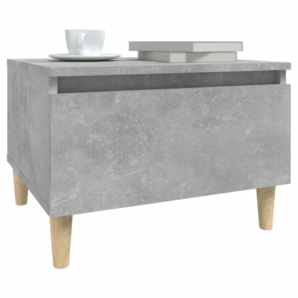 Sideborde 2 stk Betongrå 50x46x35 cm træmateriale