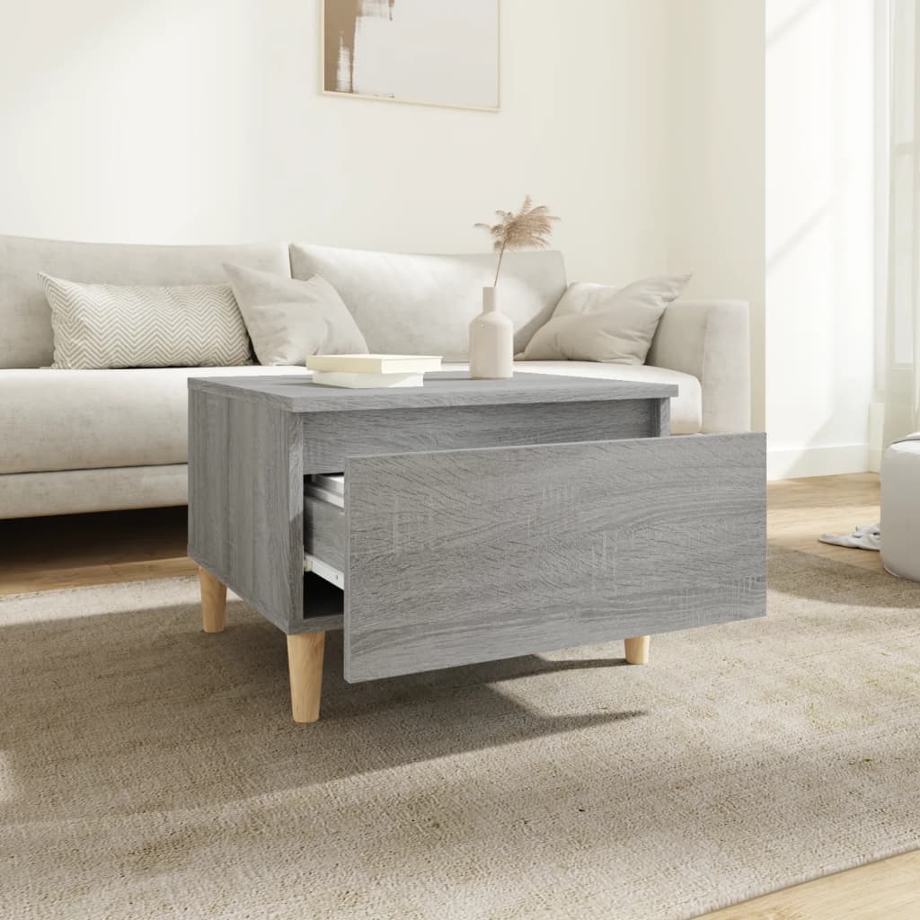 Sidebord gråt Sonoma 50x46x35 cm træmateriale