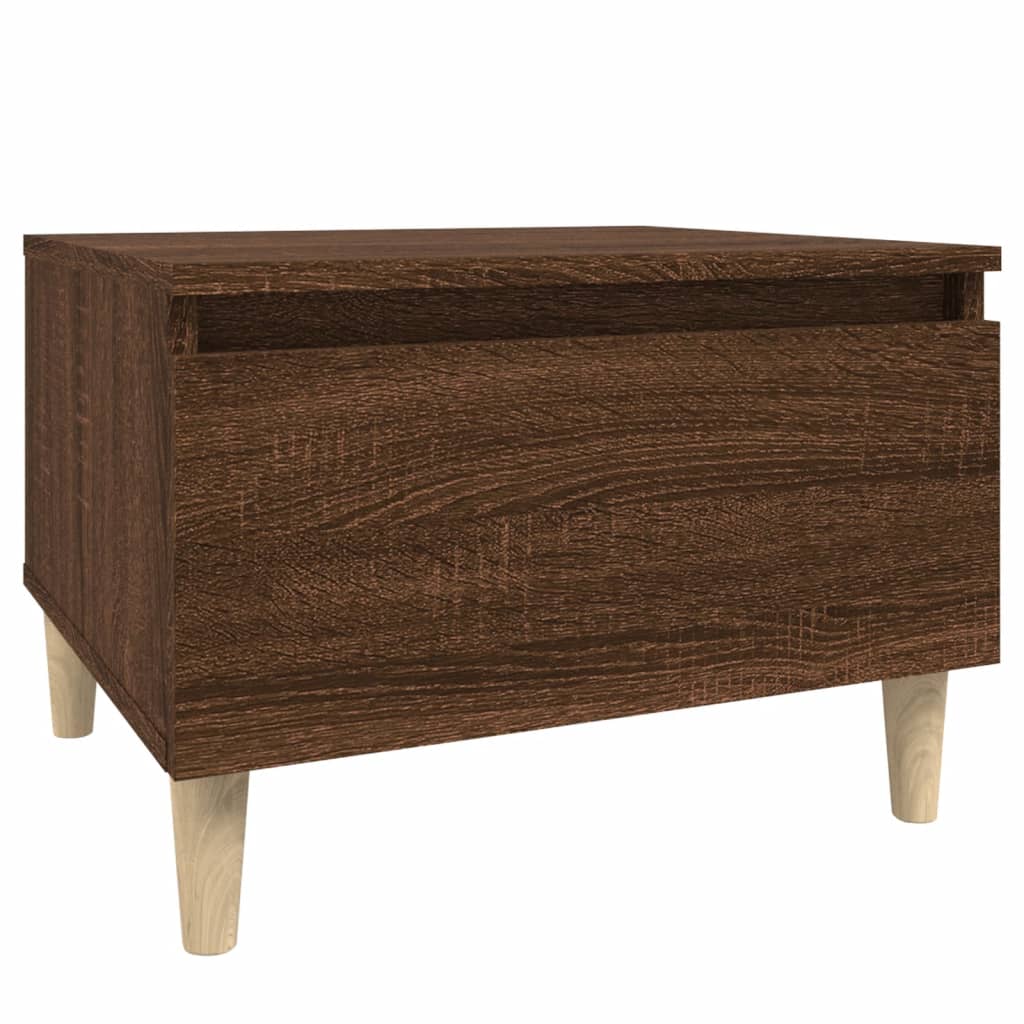 Sideborde 2 stk Brun Eg 50x46x35 cm træmateriale