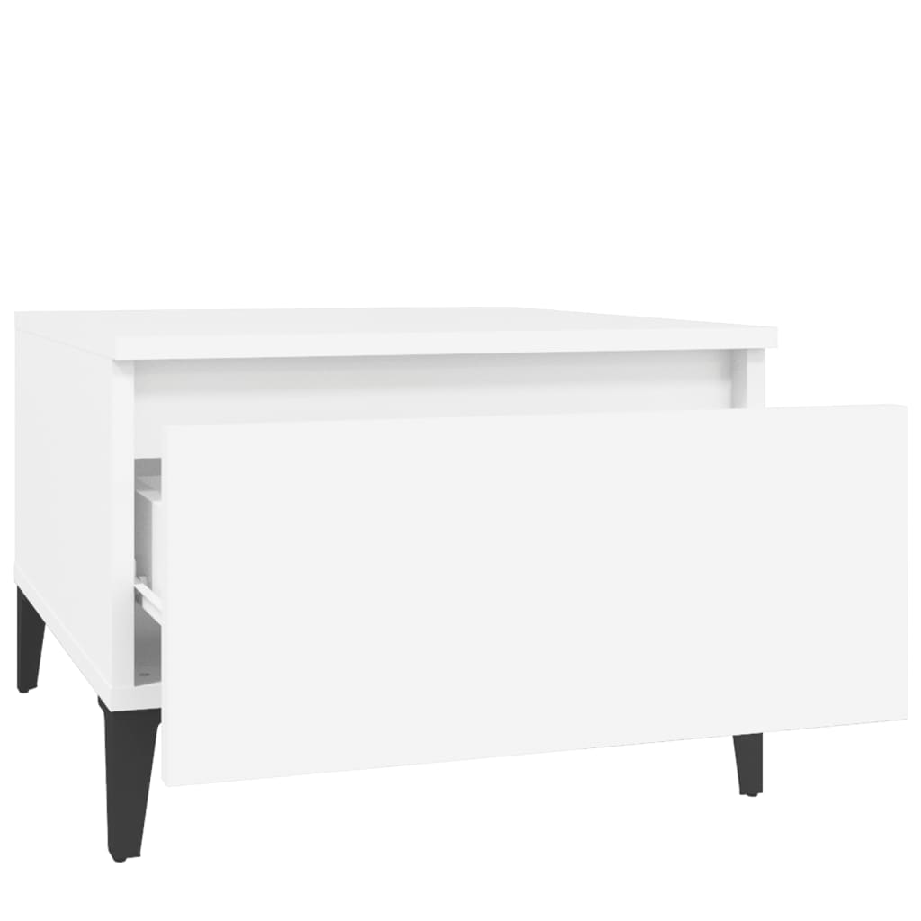 Sideborde 2 stk Hvidt 50x46x35 cm træmateriale