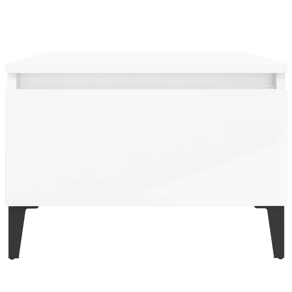 Sidebord højglans hvid 50x46x35 cm træmateriale