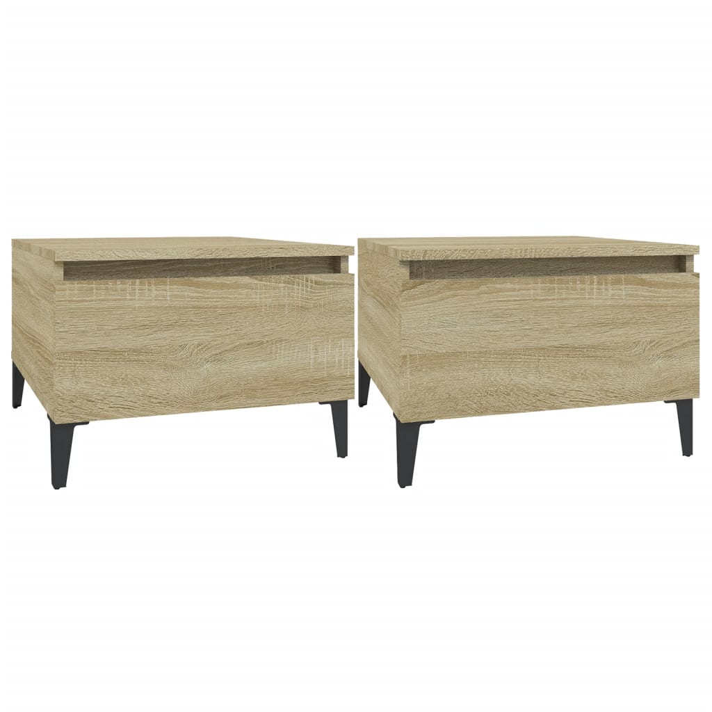 Sideborde 2 stk Sonoma eg 50x46x35 cm træmateriale