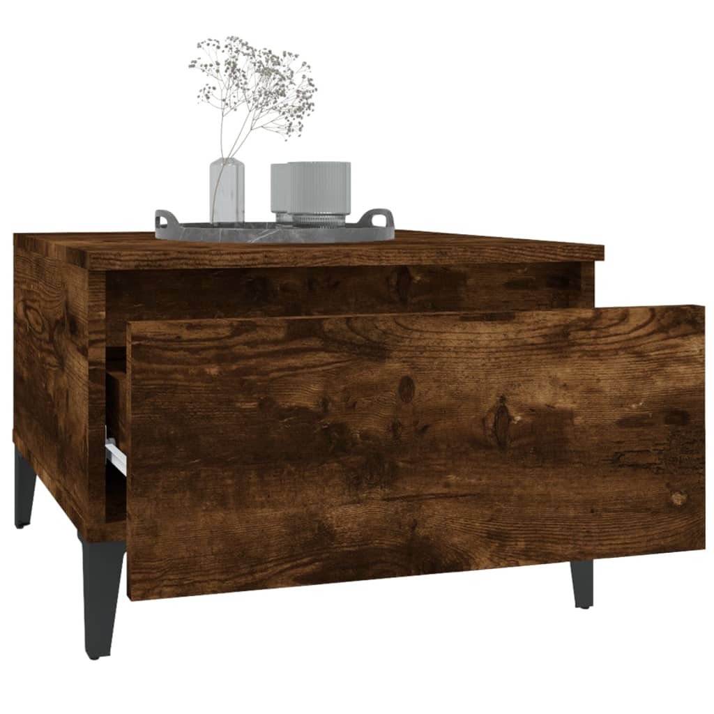 Sideborde 2 stk Røget eg 50x46x35 cm træmateriale