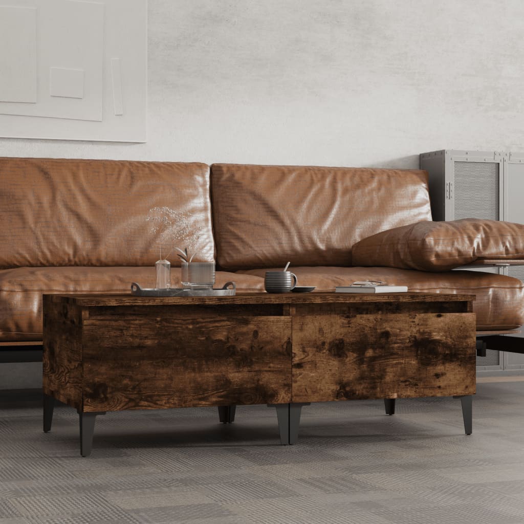 Sideborde 2 stk Røget eg 50x46x35 cm træmateriale