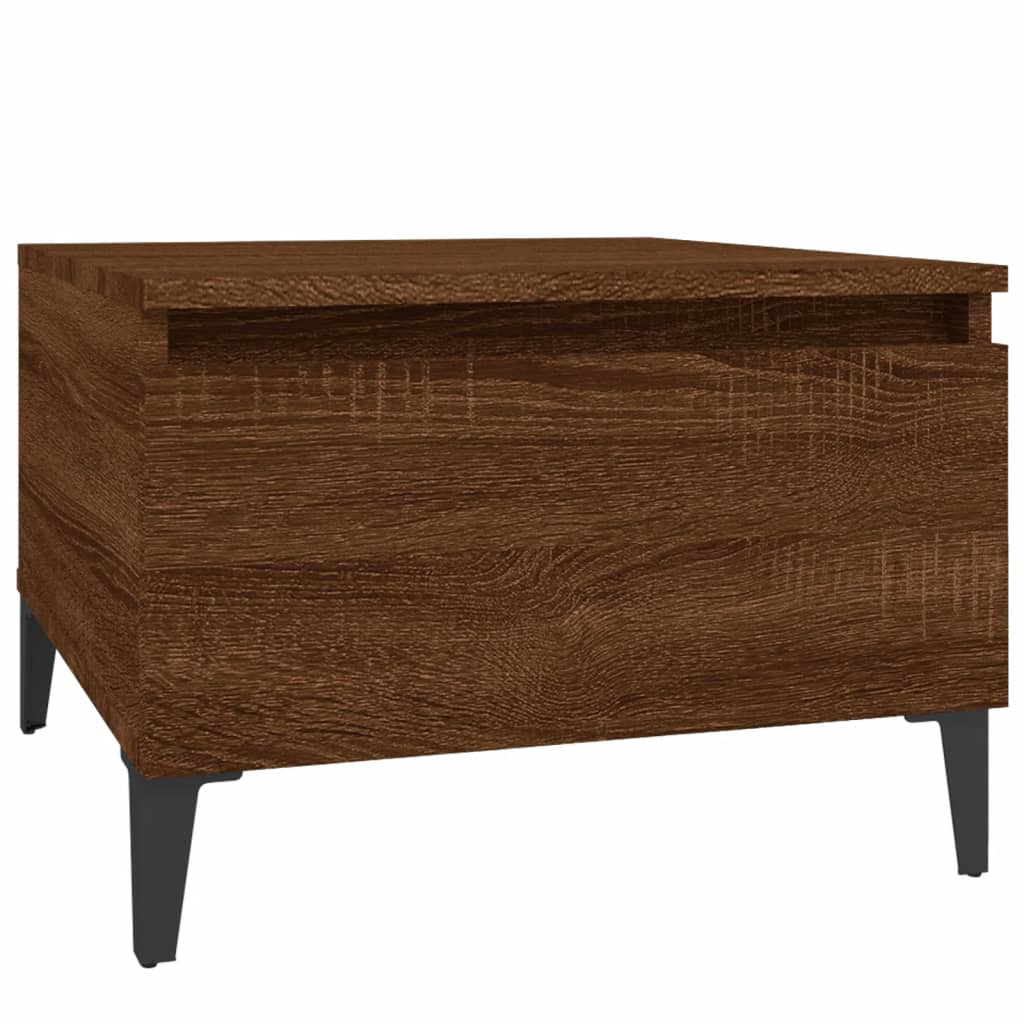 Sideborde 2 stk Brun Eg 50x46x35 cm træmateriale