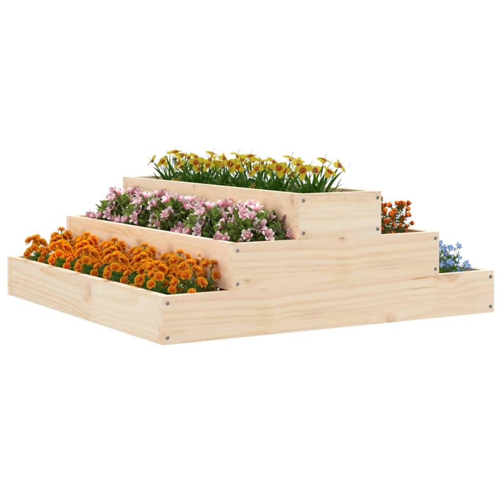 Plantekrukke 80x80x27 cm massivt fyrretræ