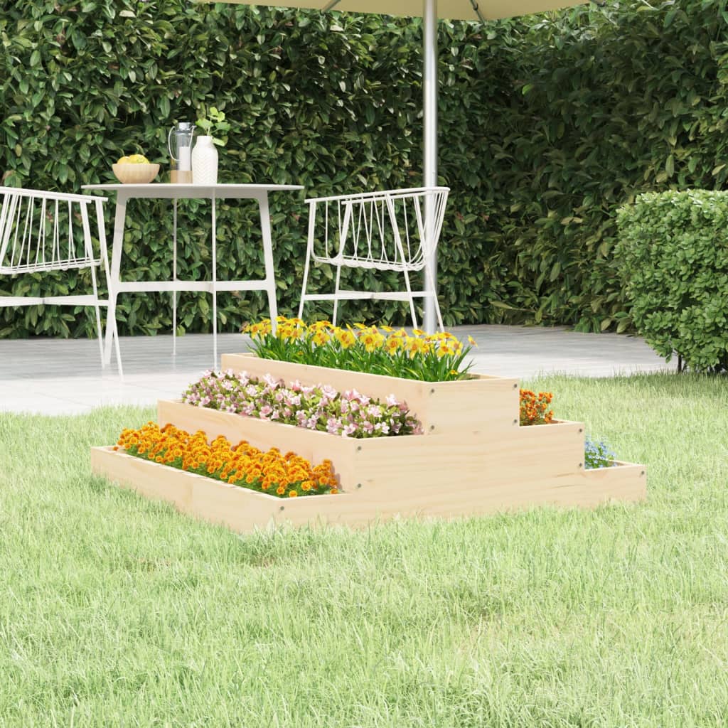 Plantekrukke 80x80x27 cm massivt fyrretræ