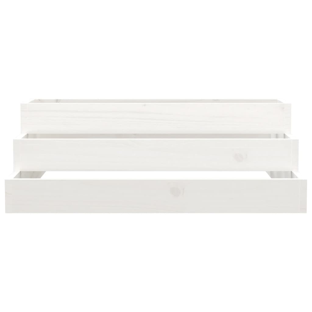 Plantekrukke Hvid 80x80x27 cm Massiv Fyrretræ