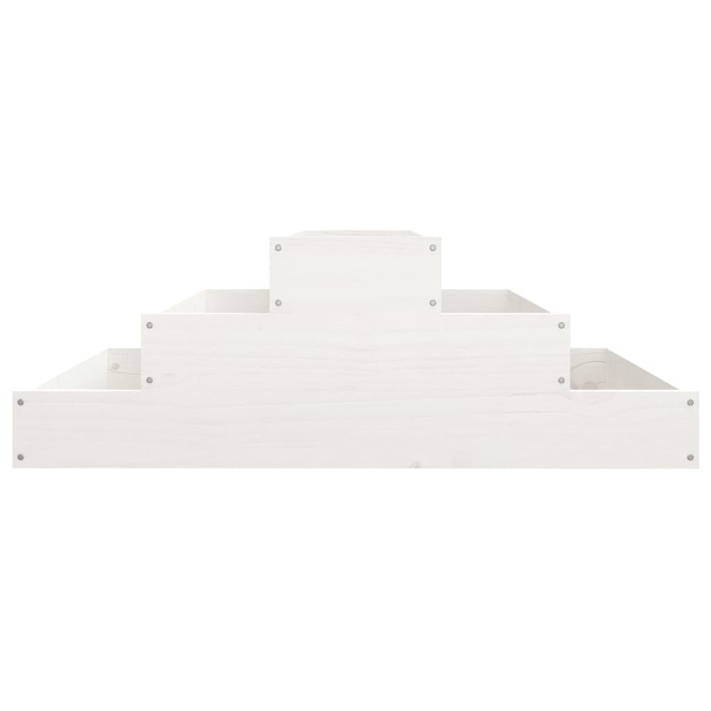 Plantekrukke Hvid 80x80x27 cm Massiv Fyrretræ