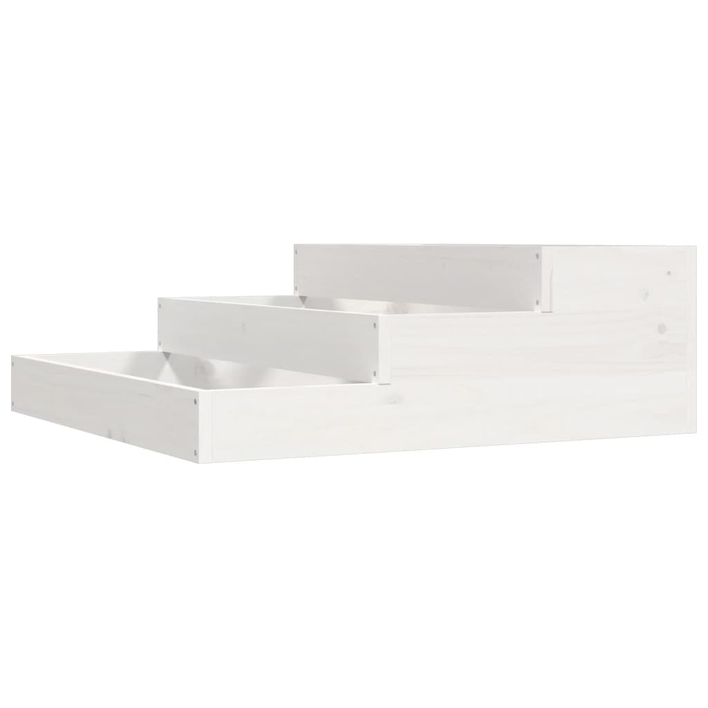 Plantepotte Hvid 78x78x27 cm Massiv Fyrretræ