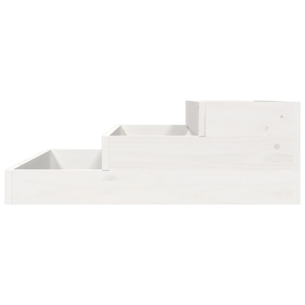 Plantepotte Hvid 78x78x27 cm Massiv Fyrretræ