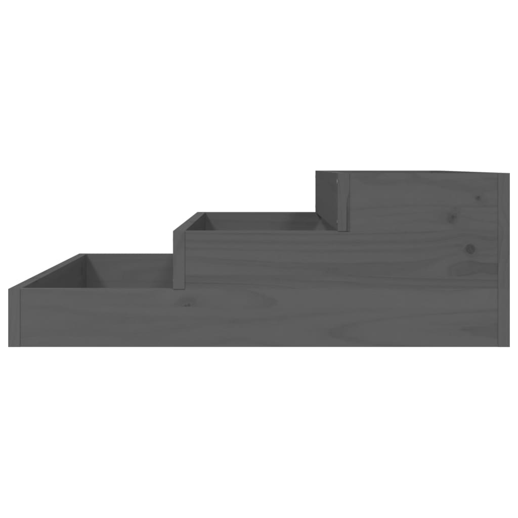 Plantepotte Grå 78x78x27 cm Massiv Fyrretræ