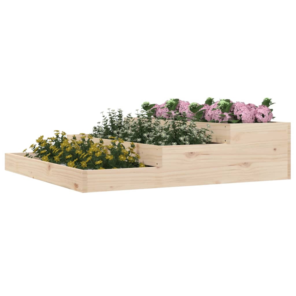 Plantekrukke 107x107x27 cm massivt fyrretræ
