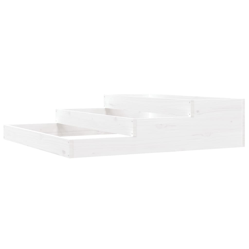 Plantepotte Hvid 107x107x27 cm Massiv Fyrretræ