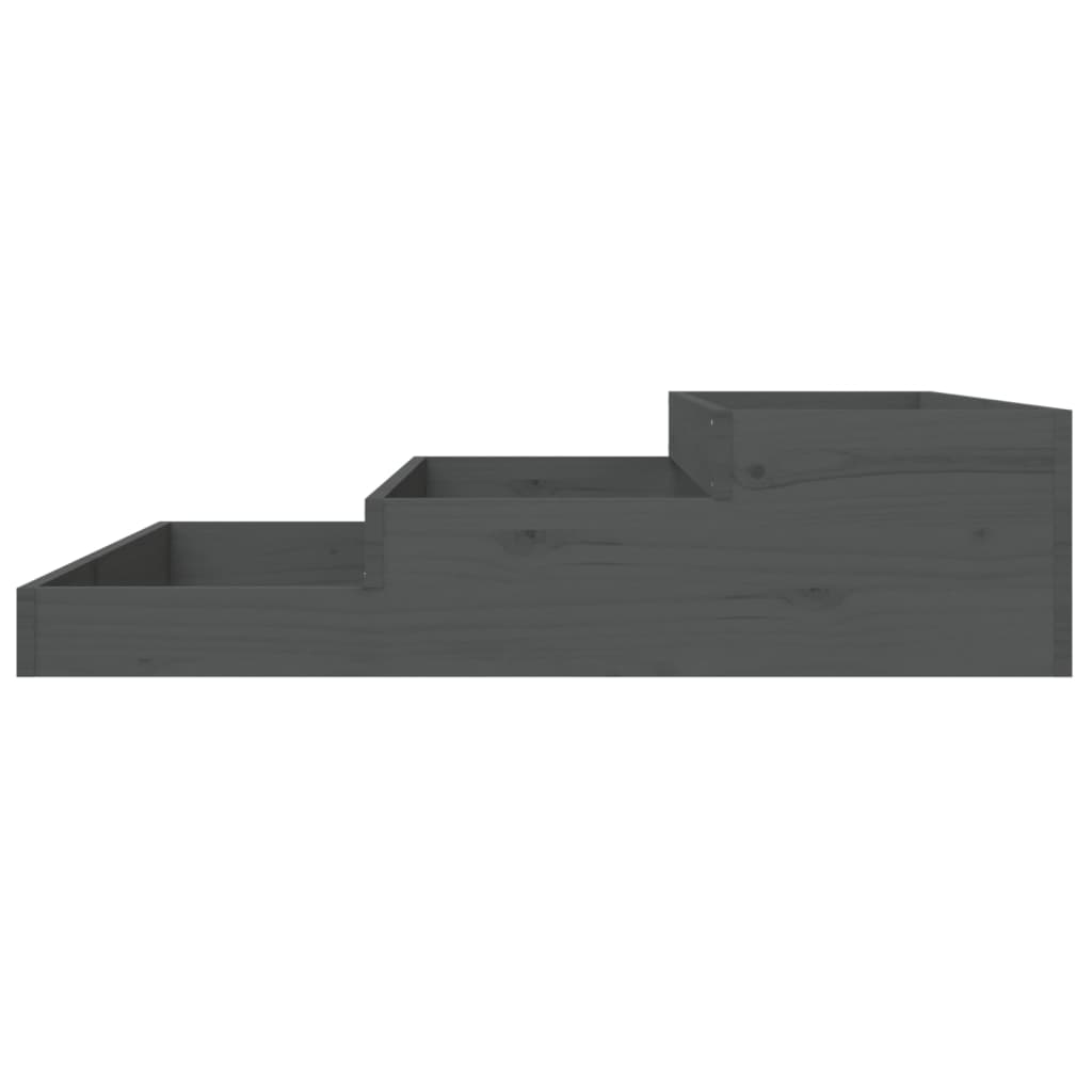 Plantepotte Grå 107x107x27 cm Massiv Fyrretræ