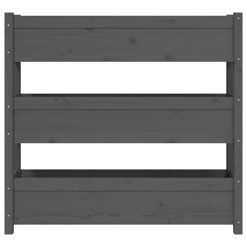 Plantepotte Grå 112x25x104,5 cm Massiv Fyrretræ